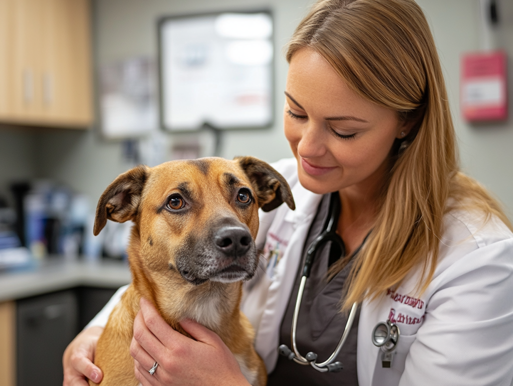 Veterinária atendendo Pet